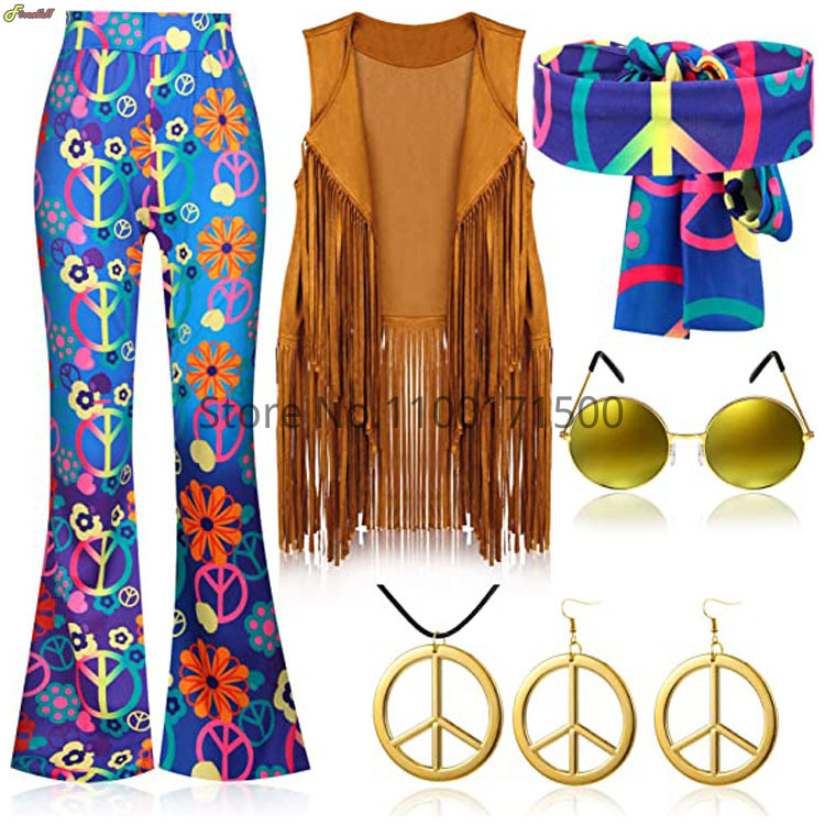 Women'S Accessories In The 70S - Halloween Hippie Costume Women's Set for
