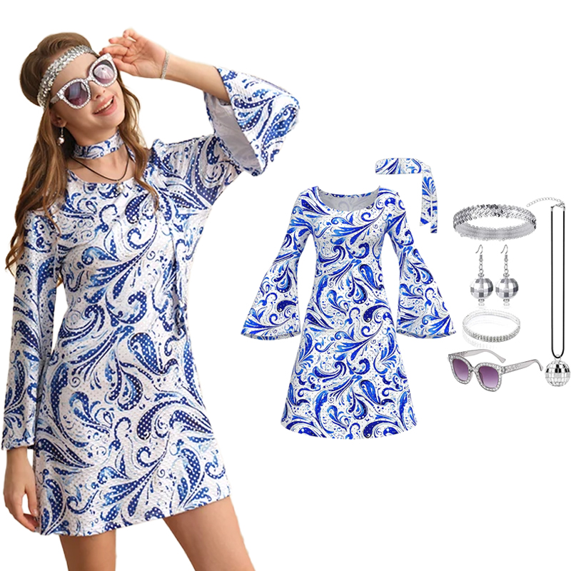 Women'S Accessories In The 70S - 70s Disco Outfit Women 7 PCS