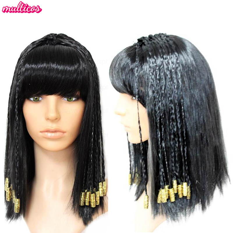 Women Accessories Egypt - Cleopatra Wig Woman Egypt Queen Black