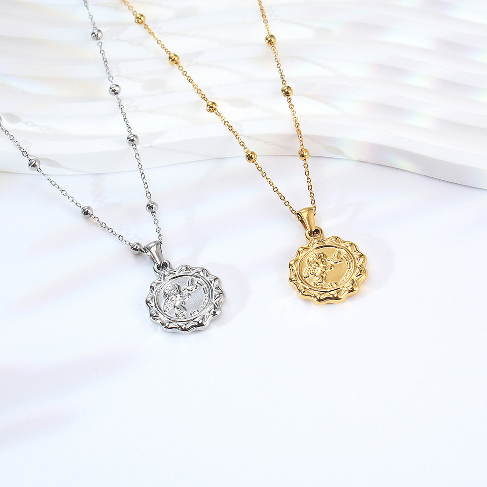 Coin Necklace Delicate - Women Delicate The Angel Cupid Coin