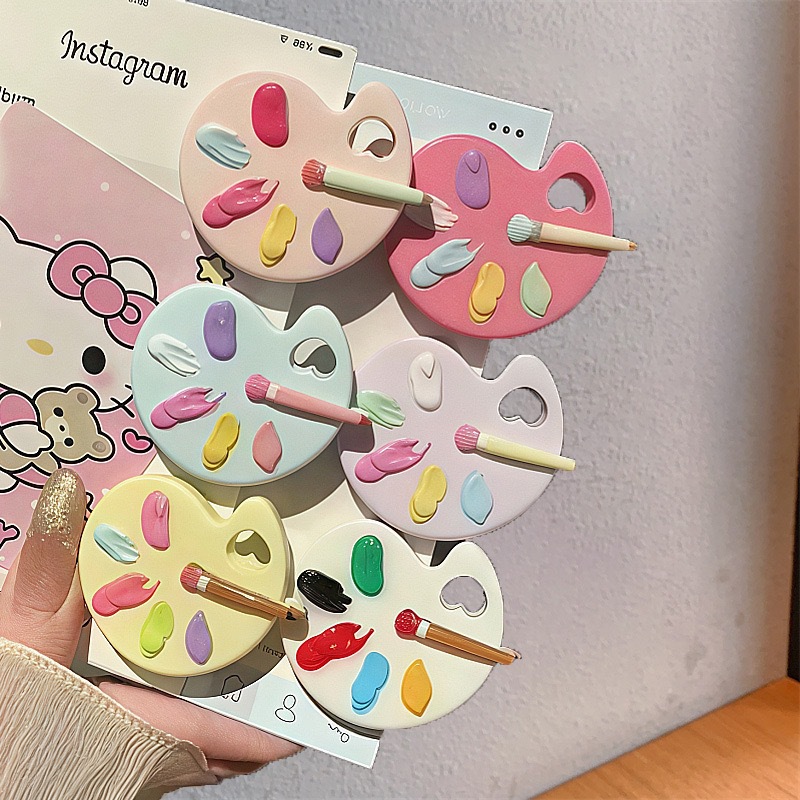 Palette Hair Clip Cute Simulat - Women Accessories Drawing 评论和价格