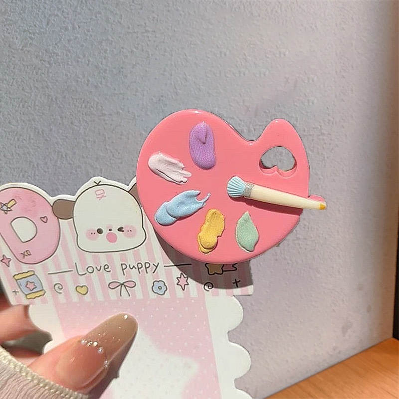 Palette Hair Clip Cute Simulat - Women Accessories Drawing 评论和价格