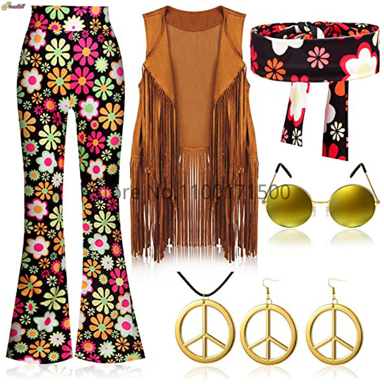 Halloween Hippie Costume Women - Women'S Accessories In The 70S 评论和价格