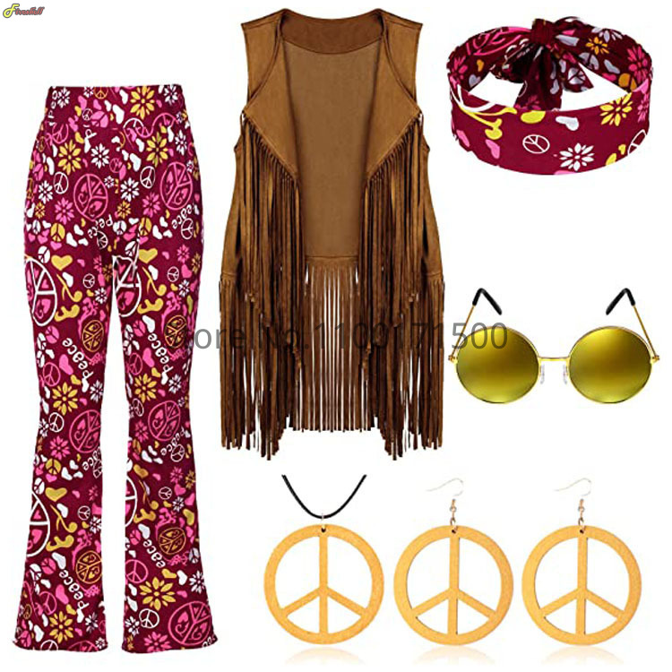 Halloween Hippie Costume Women - Women'S Accessories In The 70S 评论和价格