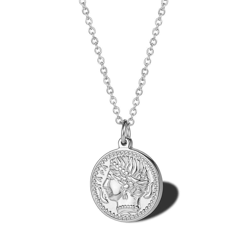 Women Delicate Gold Plated Eli - Coin Necklace Delicate 评论和价格
