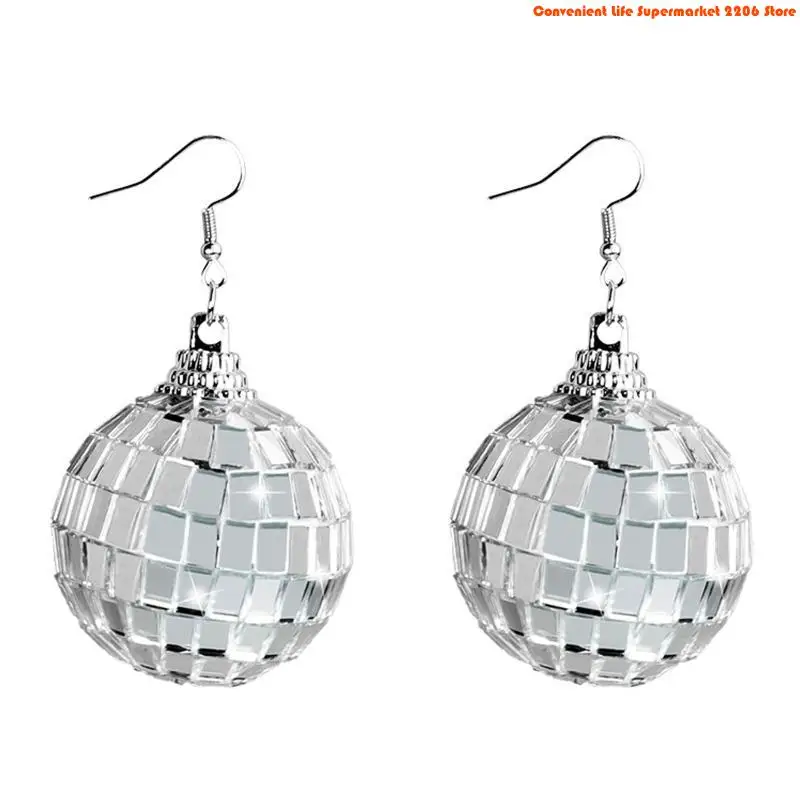 Q5WE Disco Ball Earrings 70s D - Women'S Accessories In The 70S 评论和价格