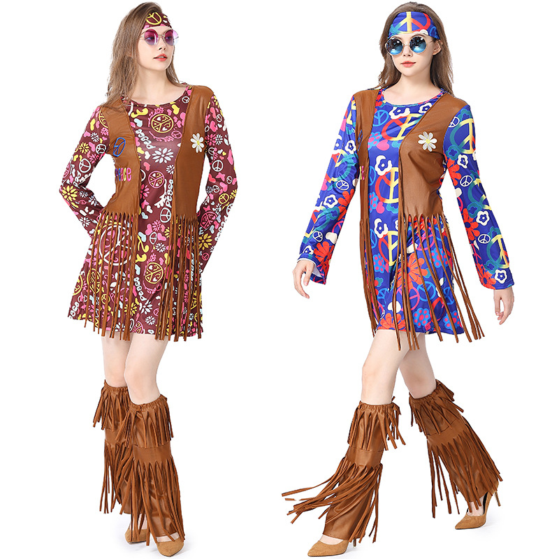 Halloween Disco Dress 70s 60s  - Women'S Accessories In The 70S 评论和价格