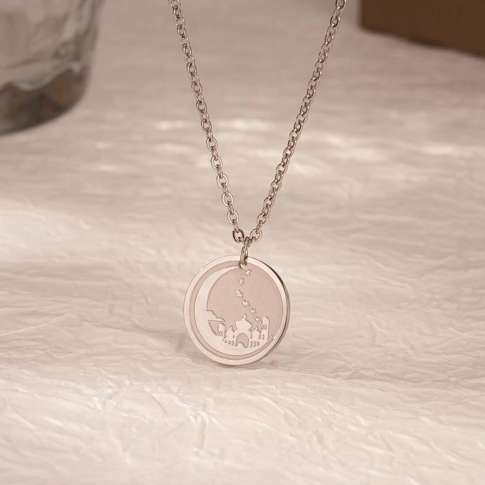 Jerusalem Palace Moon Coin Dis - Coin Necklace Delicate 评论和价格