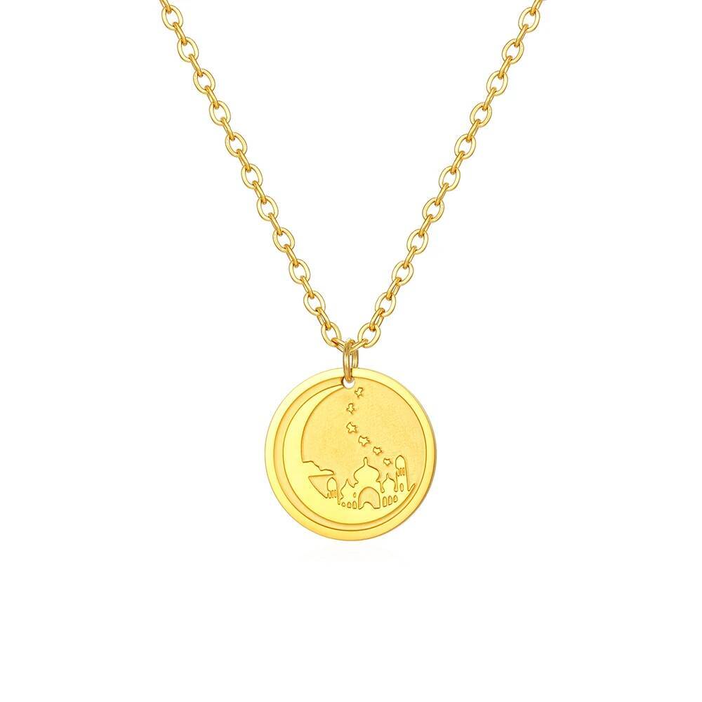 Jerusalem Palace Moon Coin Dis - Coin Necklace Delicate 评论和价格