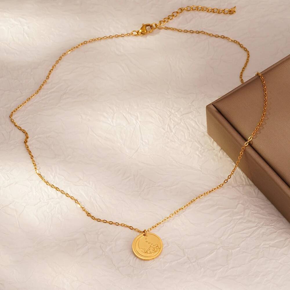 Jerusalem Palace Moon Coin Dis - Coin Necklace Delicate 评论和价格