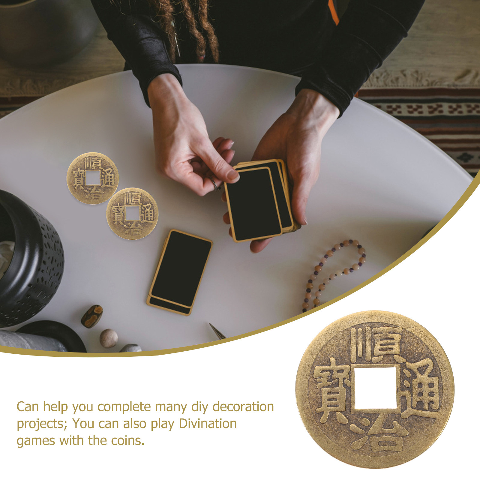 6Pcs Delicate Brass Chinese Au - Coin Necklace Delicate 评论和价格
