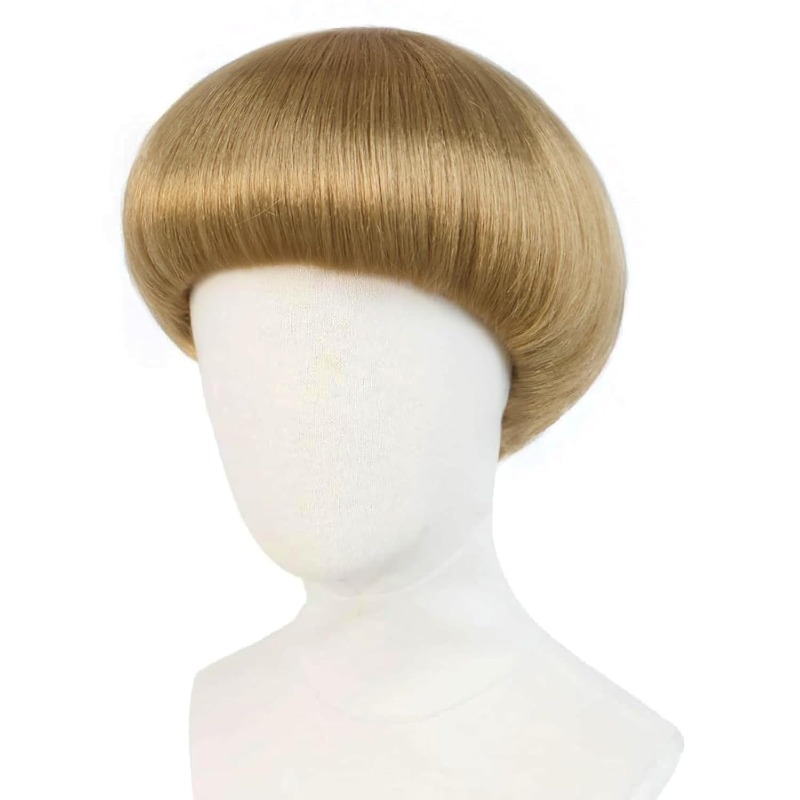 Short Blonde Bowl Cut Wig Blon - Women'S Accessories In The 70S 评论和价格