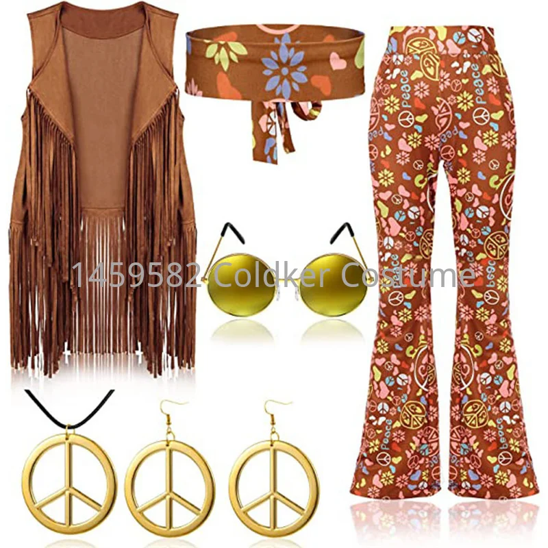 Hippie Costume Women Peace Lov - Women'S Accessories In The 70S 评论和价格