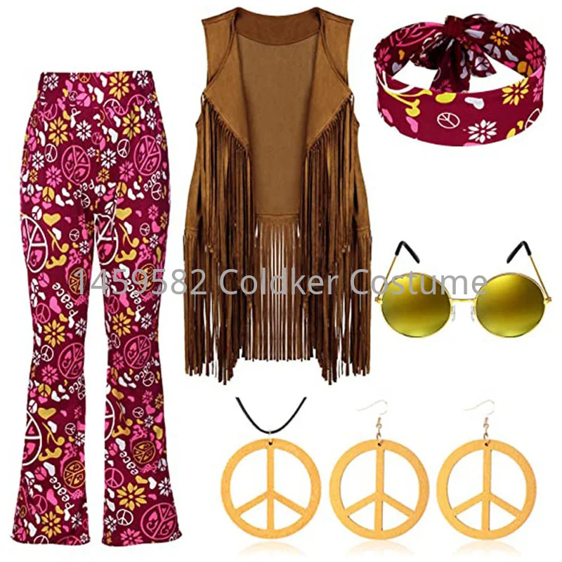 Hippie Costume Women Peace Lov - Women'S Accessories In The 70S 评论和价格