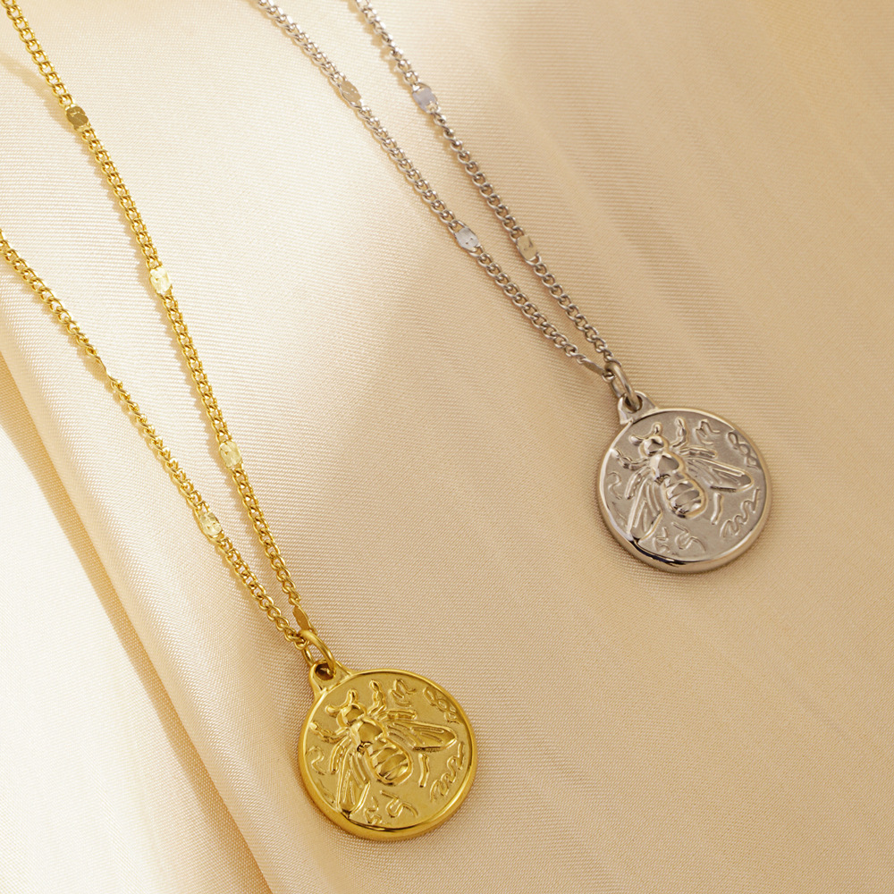 Stainless Steel Women Delicate - Coin Necklace Delicate 评论和价格