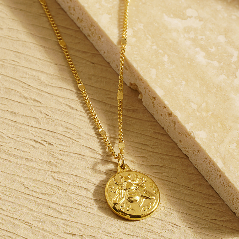 Stainless Steel Women Delicate - Coin Necklace Delicate 评论和价格