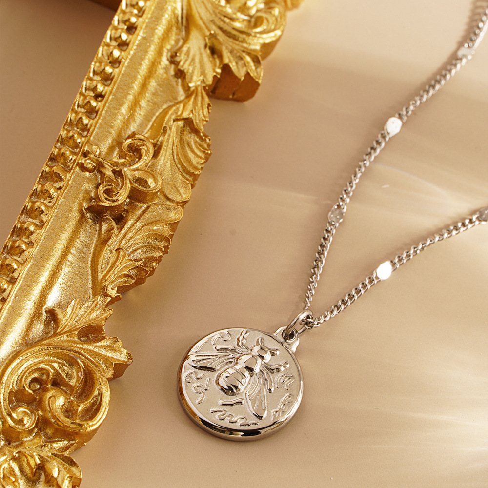 Stainless Steel Women Delicate - Coin Necklace Delicate 评论和价格
