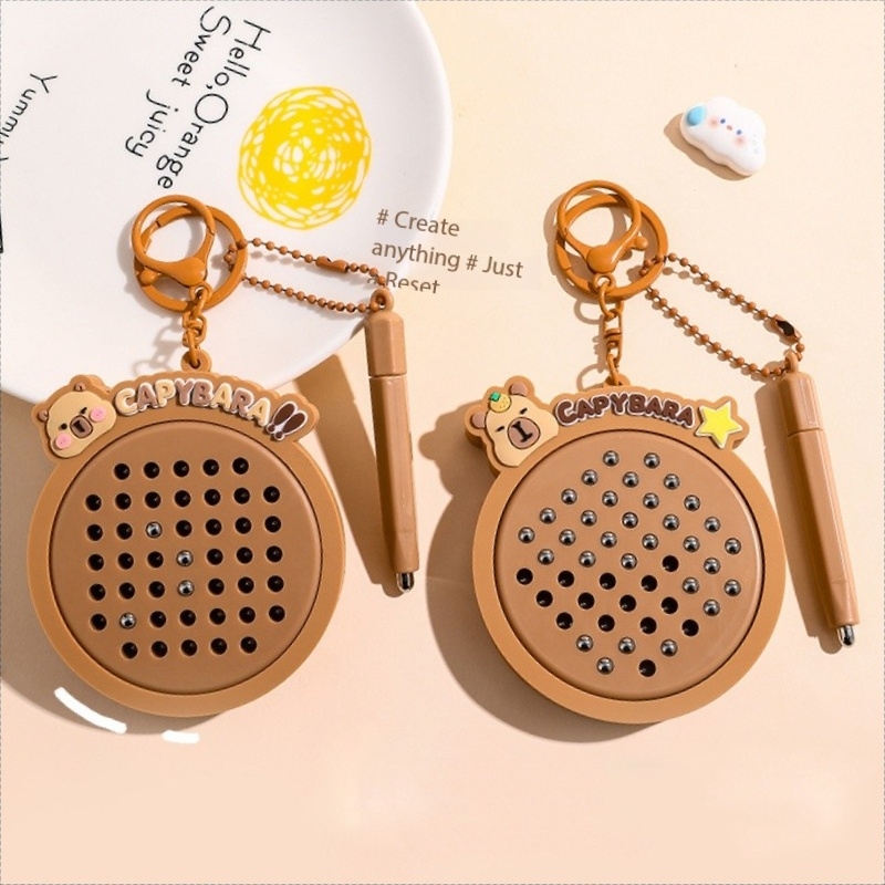 Cartoon Kapibala Magnetic Stee - Women Accessories Drawing 评论和价格