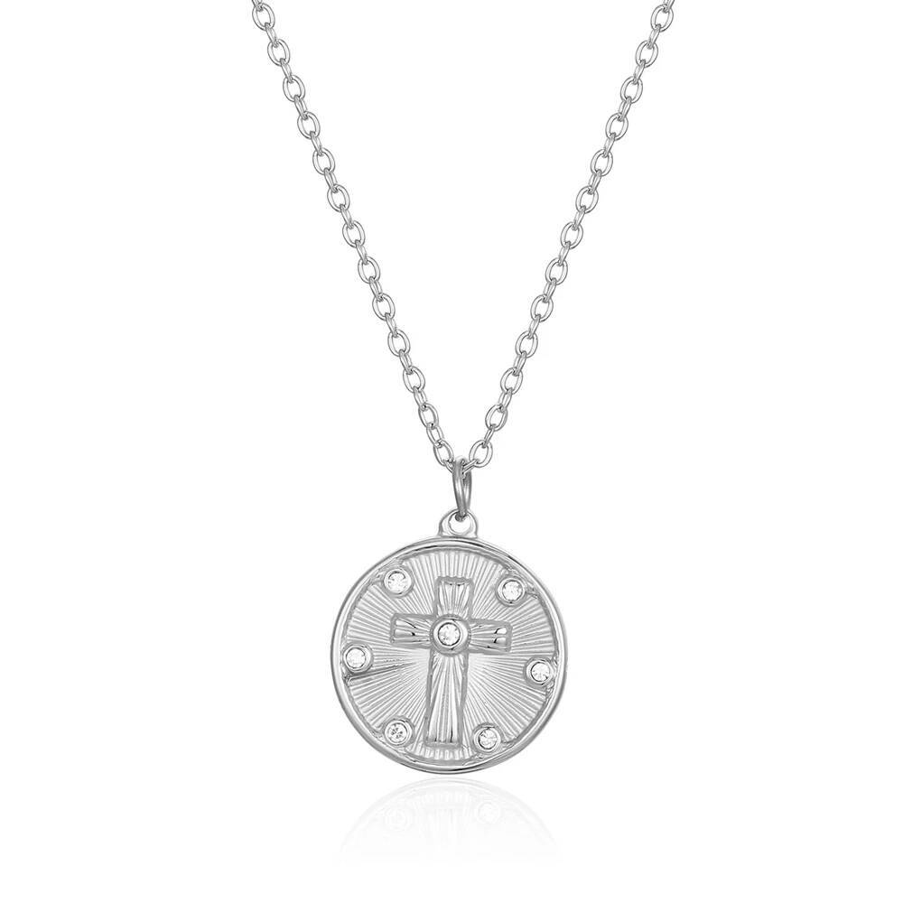 Women Delicate Round Coin Zirc - Coin Necklace Delicate 评论和价格