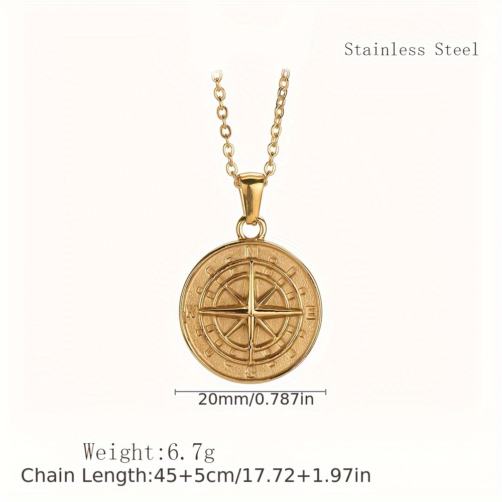 Stainless Steel Women Delicate - Coin Necklace Delicate 评论和价格