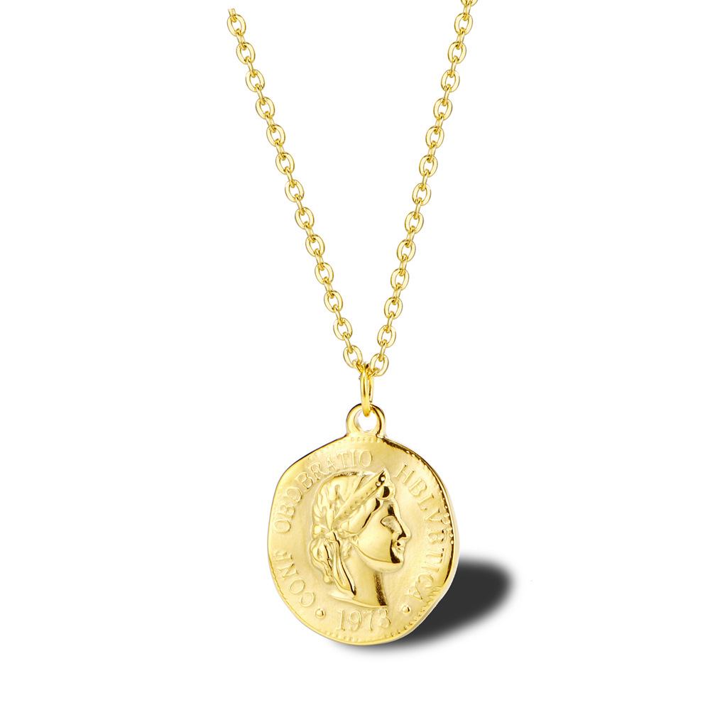 Stainless Steel Women Delicate - Coin Necklace Delicate 评论和价格