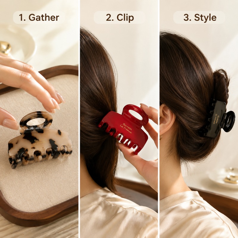 French Medium Hair Claw Clips  - Women'S Work Accessories 评论和价格