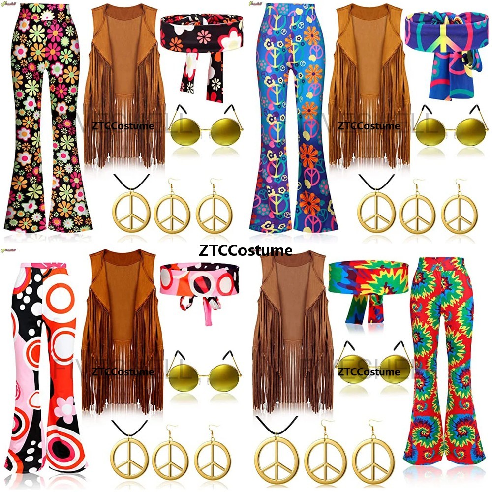 Hippie Costume Women 60s 70s P - Women'S Accessories In The 70S 评论和价格
