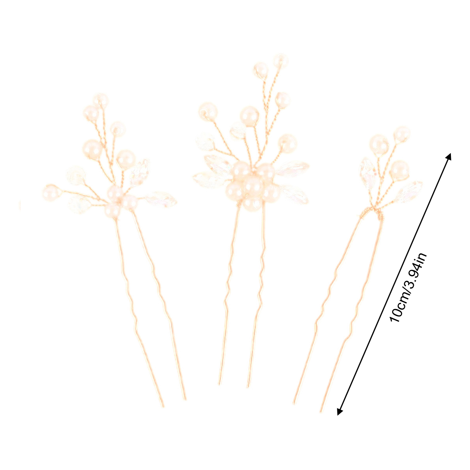 3pcs Bride Hairpin Trendy Hair - Women Accessories On Sale 评论和价格
