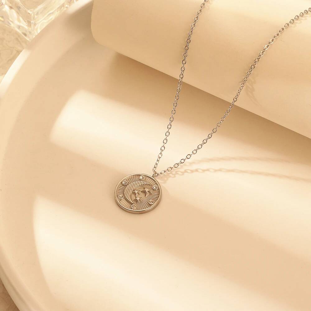Stainless Steel Women Delicate - Coin Necklace Delicate 评论和价格
