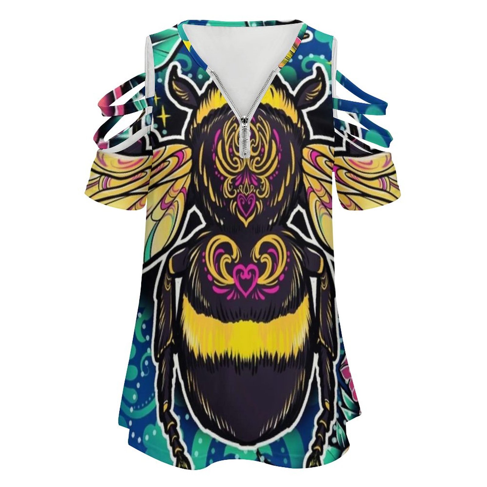 New Fashion Zip Off Shoulder T - Women Accessories Drawing 评论和价格