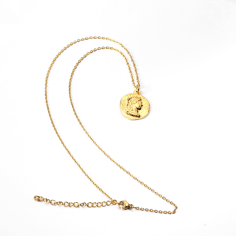 Gold Plated Queen Elizabeth Po - Coin Necklace Delicate 评论和价格