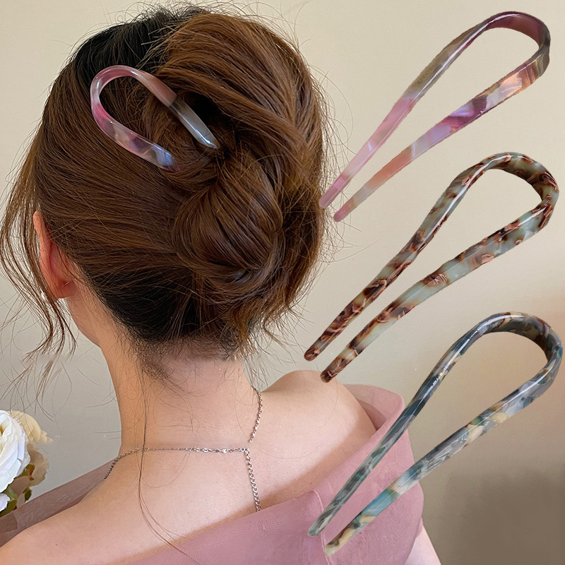 U-Shaped Hair Sticks Acetate A - Women Accessories On Sale 评论和价格