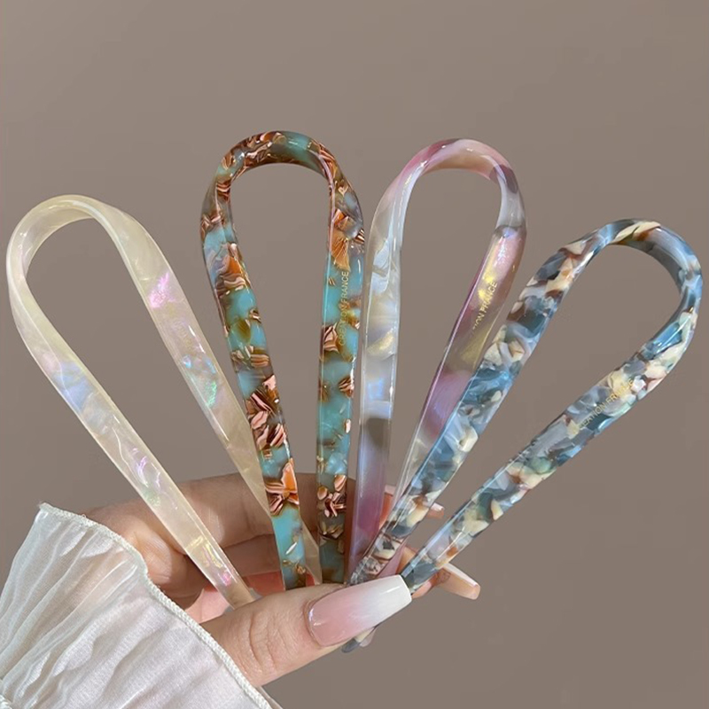 U-Shaped Hair Sticks Acetate A - Women Accessories On Sale 评论和价格