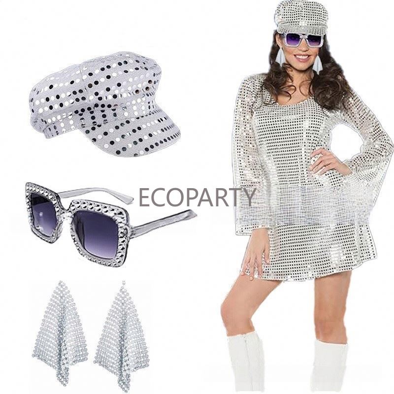2024 3PCS/5PCS 70s Disco Costu - Women'S Accessories In The 70S 评论和价格