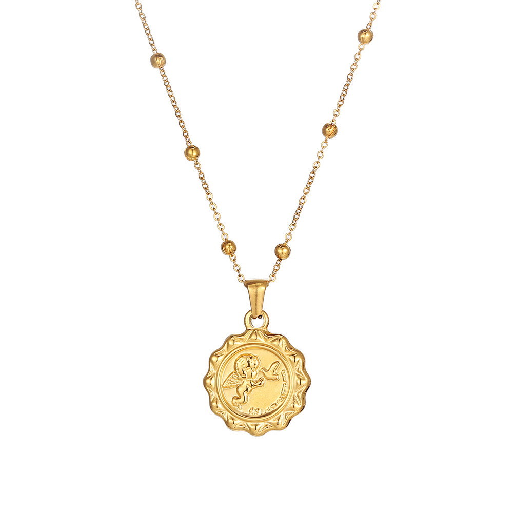 Stainless Steel Women Delicate - Coin Necklace Delicate 评论和价格