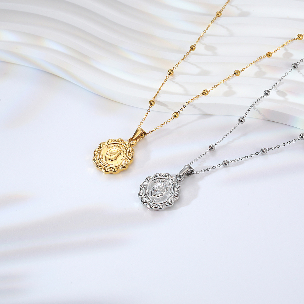 Stainless Steel Women Delicate - Coin Necklace Delicate 评论和价格