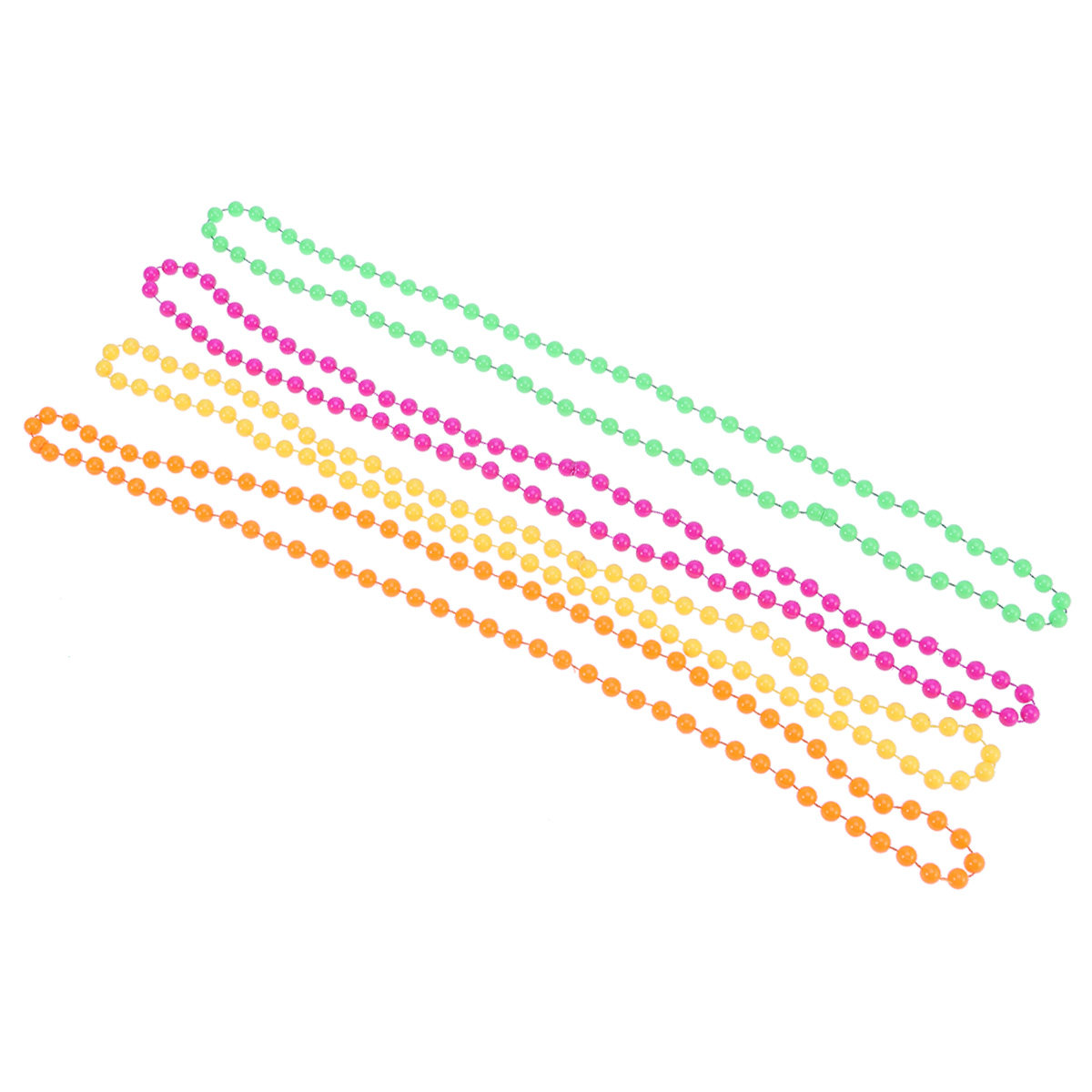 4Pcs Plastic Bead Necklace Wom - Women'S Accessories In The 70S 评论和价格
