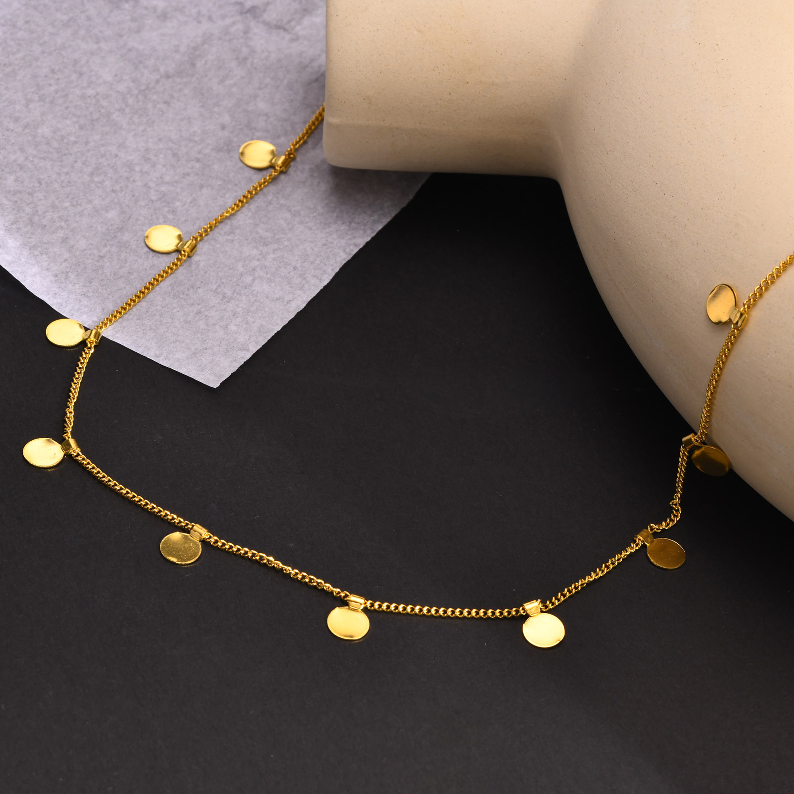 Delicate Small Multiple Coins  - Coin Necklace Delicate 评论和价格