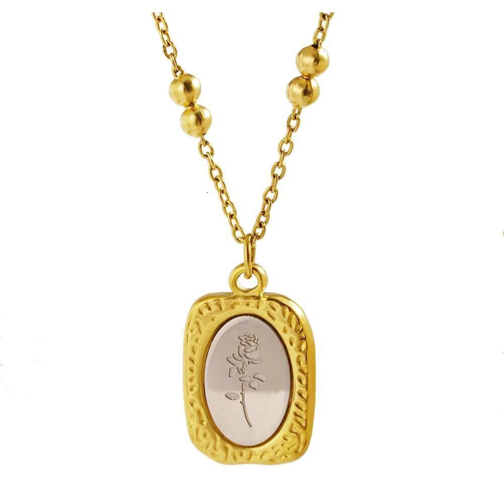 Fashion Rose Flower Delicate W - Coin Necklace Delicate 评论和价格
